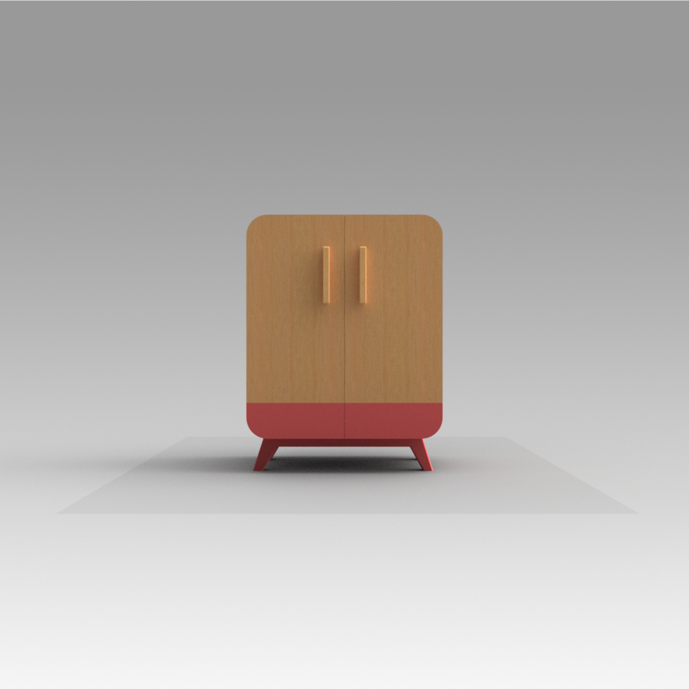 Short Hue Cabinet - Little Helio hand crafted kids furniture and wardrobe
