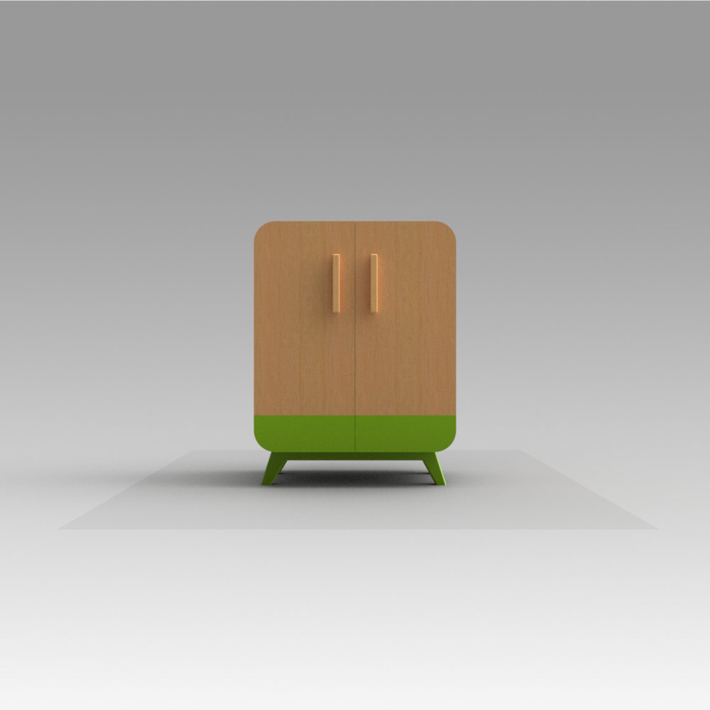 Short Hue Cabinet - Little Helio hand crafted kids furniture and wardrobe
