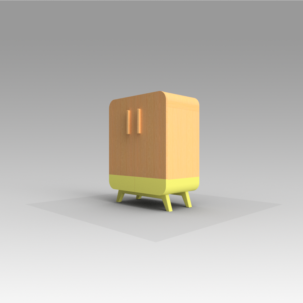 Short Hue Cabinet - Little Helio hand crafted kids furniture and wardrobe