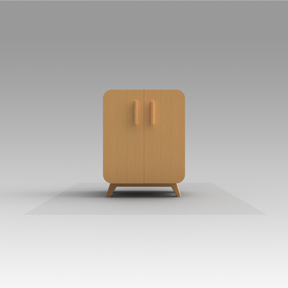 Short Hue Cabinet - Little Helio hand crafted kids furniture and wardrobe